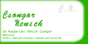 csongor menich business card